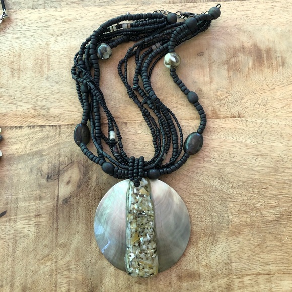 Two black necklaces - a Chico’s shell necklace plus another “just for fun” one! - Picture 12 of 13